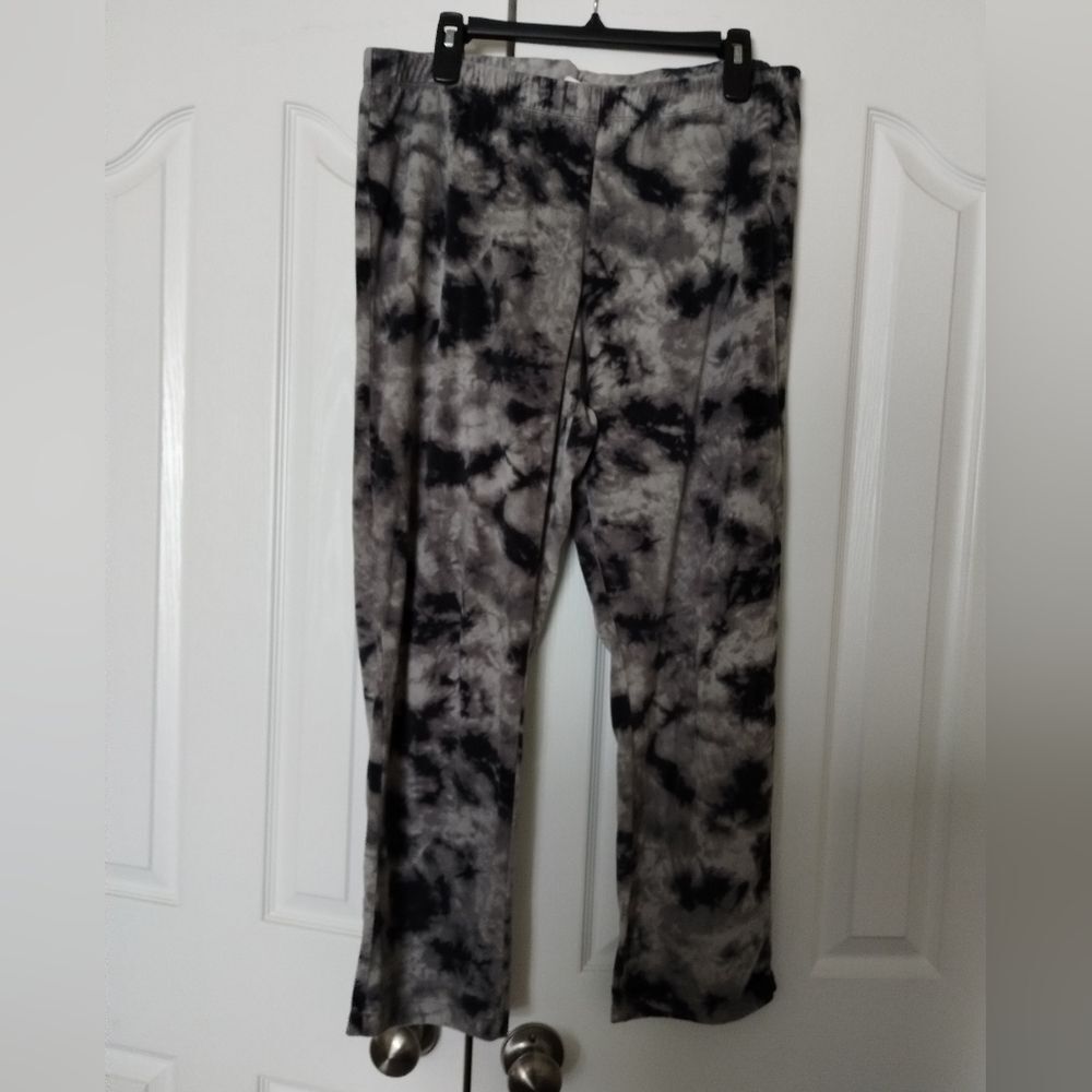 Secret Treasures Black And Gray Tie-Dye Sleep Pants Sweatpants Size L NWOT